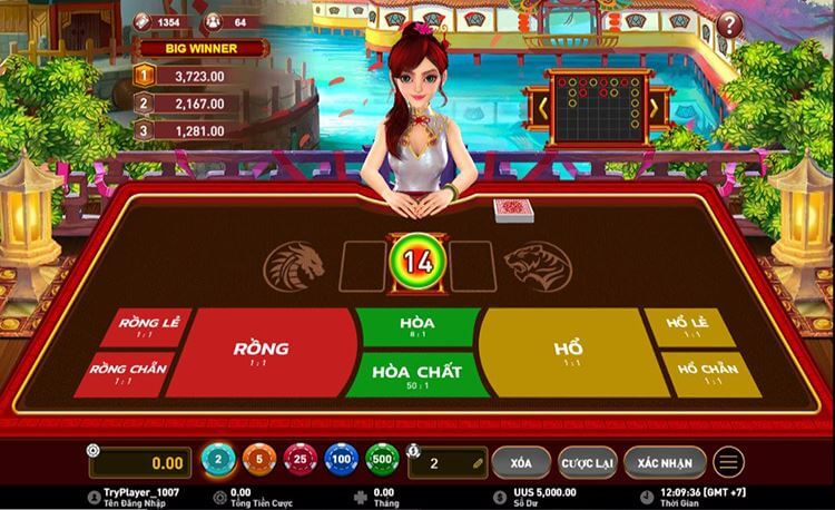 Bàn chơi Rồng Hổ Trực Tuyến